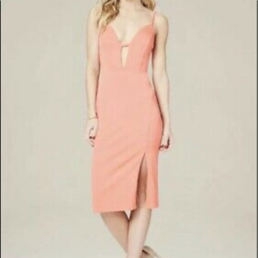 NWT Bebe Mandi A dress XS coral crisscross back